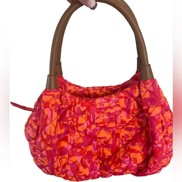 KATE SPADE Quilted Nylon Top Handle / Shoulder Bag w Storybook Lining - Picture 7 of 13